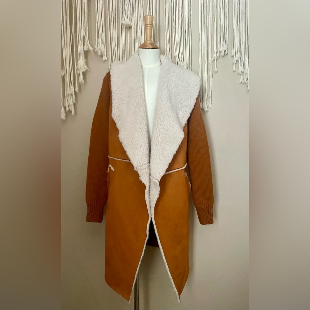 Altar’d State Sherpa Line Suede Jacket